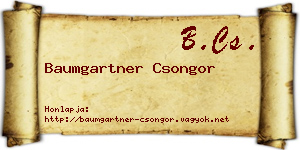 Baumgartner Csongor névjegykártya